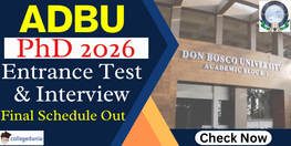 ADBU PhD 2026 Entrance Test and Interview Schedule Released